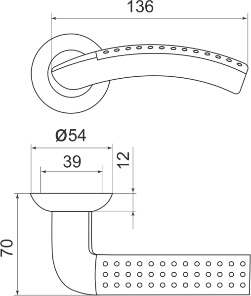 Ручка раздельная Libra LD26-1AB/GP-7 бронза/золото - Armadillo Ручка раздельная Libra LD26-1AB/GP-7 бронза/золото