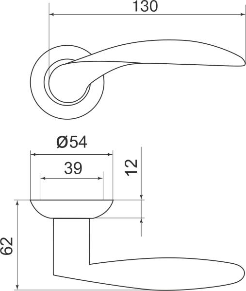 Ручка раздельная Diona LD20-1CP-8 хром - Armadillo Ручка раздельная Diona LD20-1CP-8 хром