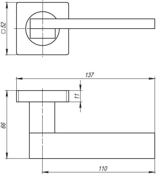 Ручка раздельная SENA SQ002-21CP-8 хром - Armadillo Ручка раздельная SENA SQ002-21CP-8 хром