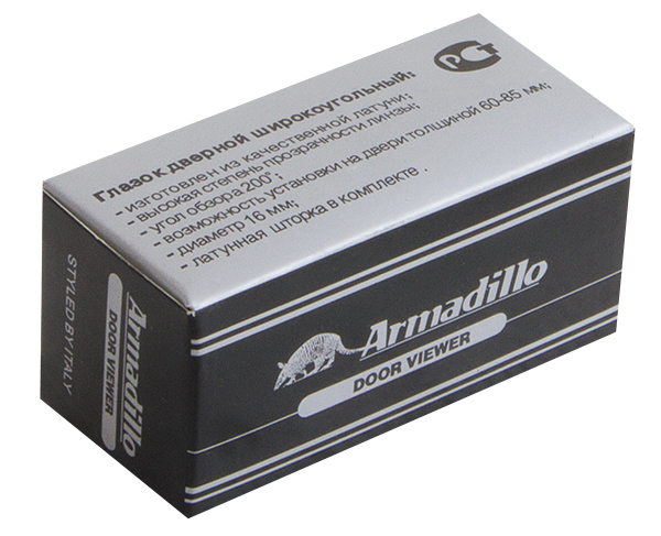 Глазок дверной, стеклянная оптика DVG1, 16/35х60 CP Хром - Armadillo Глазок дверной, стеклянная оптика DVG1, 16/35х60 CP Хром