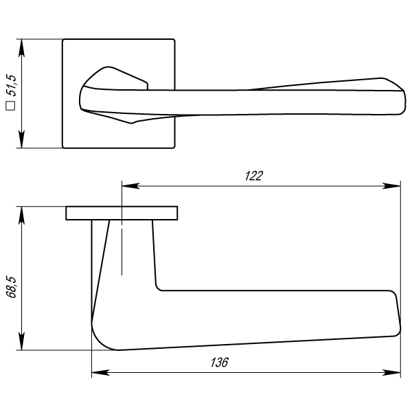 Ручка раздельная TORSO USS AB-7 Бронза - Armadillo Ручка раздельная TORSO USS AB-7 Бронза
