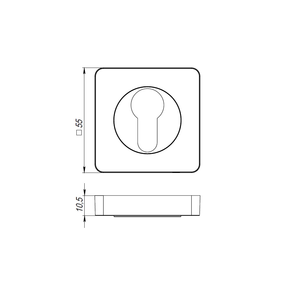 Накладка CYLINDER ET/SQ-21MWSC-33 Итальянский тисненый 2шт. - Armadillo Накладка CYLINDER ET/SQ-21MWSC-33 Итальянский тисненый 2шт.